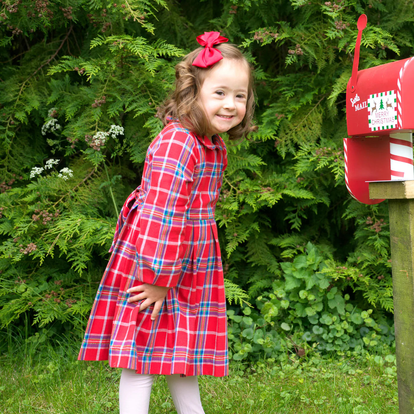 Rachel Riley Tartan Pleated Dress