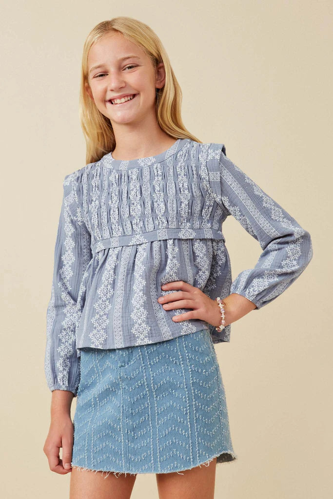 Hayden Smocked Pattern Top