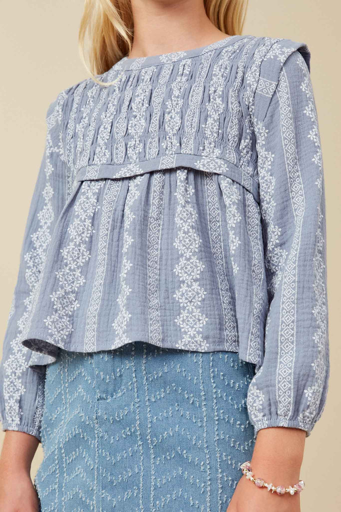 Hayden Smocked Pattern Top