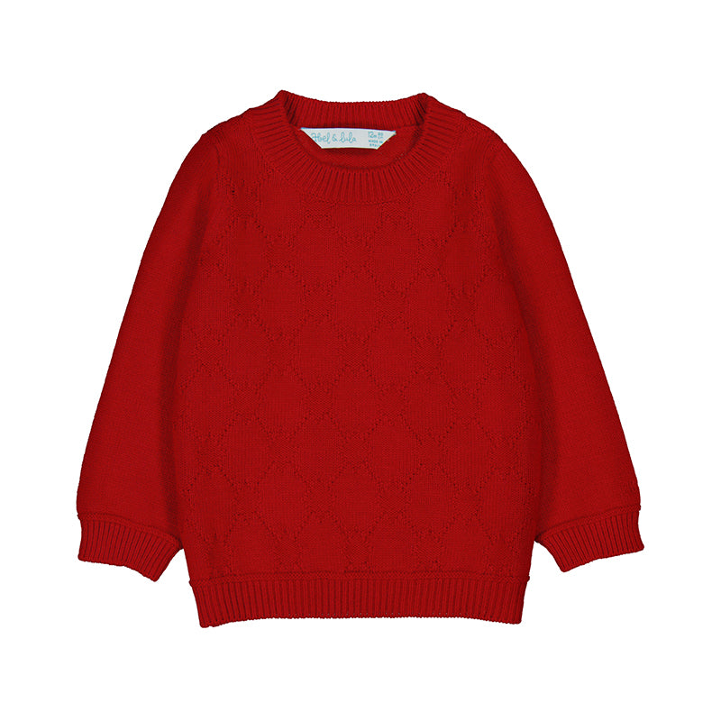 Textured Jumper - Red