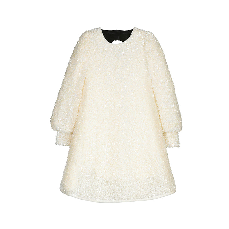 Sequien Velvet Dress - Cream