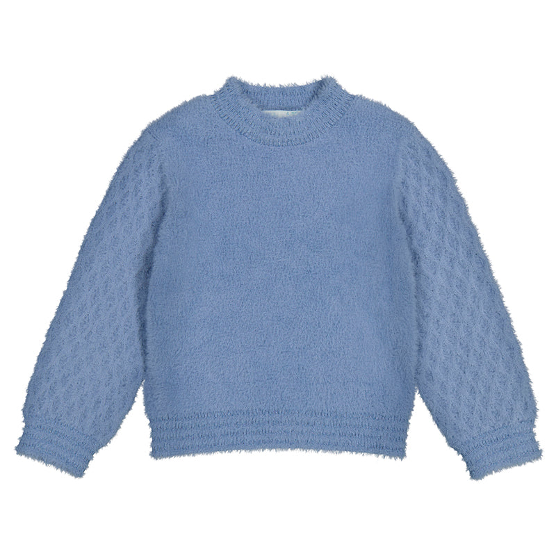 Fur Sweater - Sky Blue