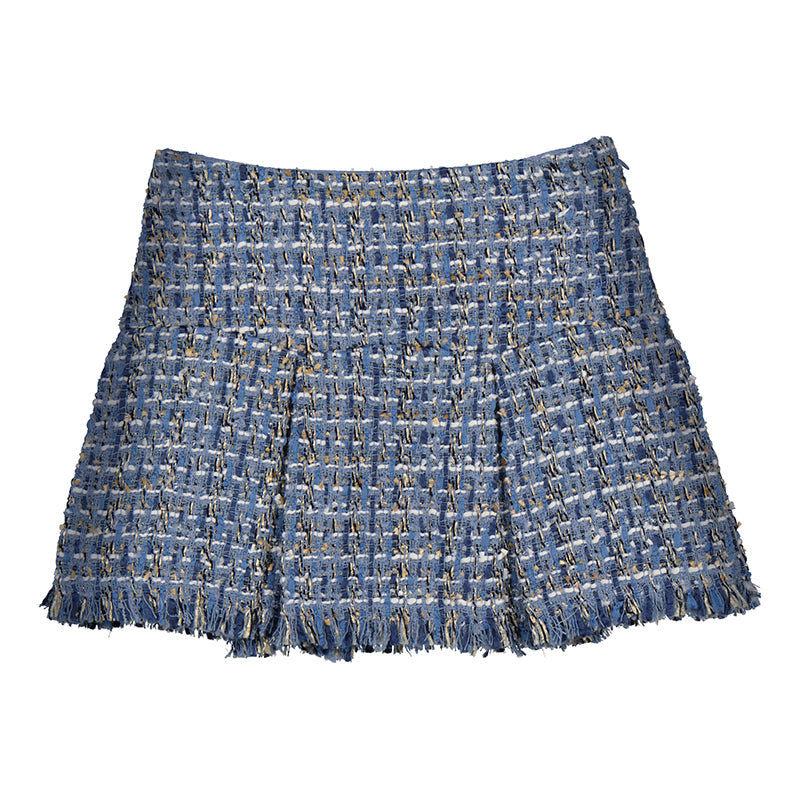 Tweed Skirt - Sky Blue
