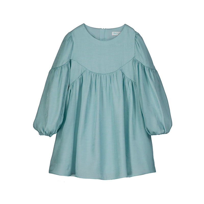 Satin Dress - Aqua