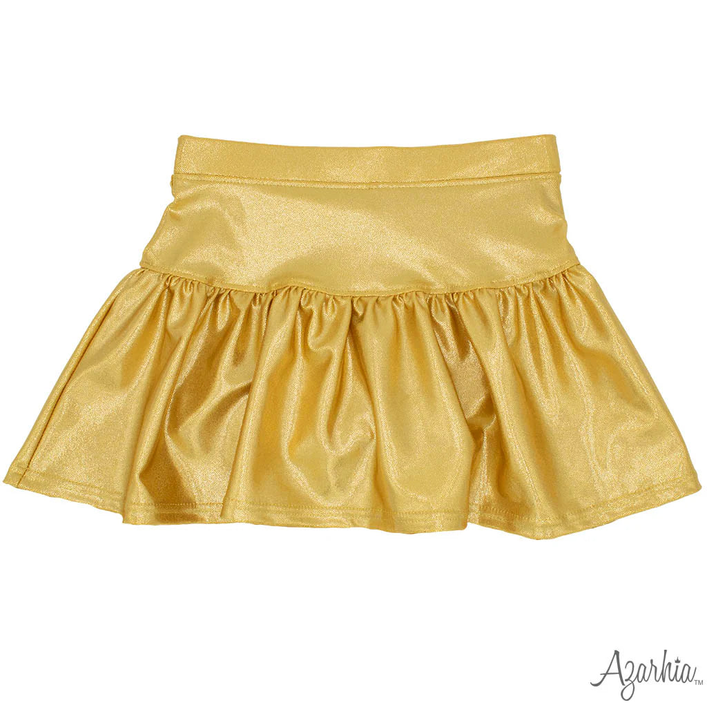 Gathered Skort - Gold Shimmer