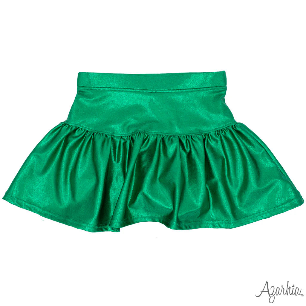 Gathered Skort - Green Shimmer