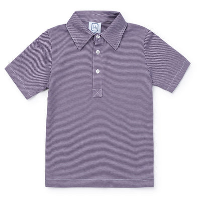 Griffin Shirt Purple White Stripe