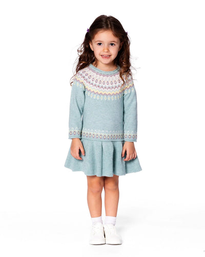 Knitted Jacquard Dress - Jadeite
