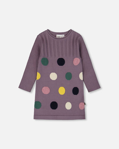Knitted Jacquard Dress - Dusk