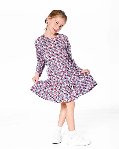 Organic Cotton Dress - Printed Apples