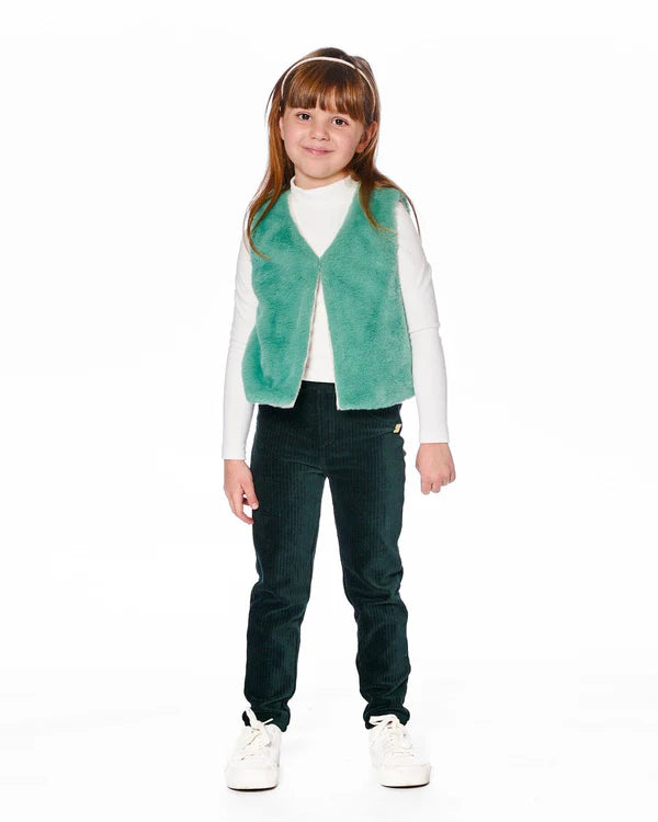 Reversible Faux Fur Vest - Off White