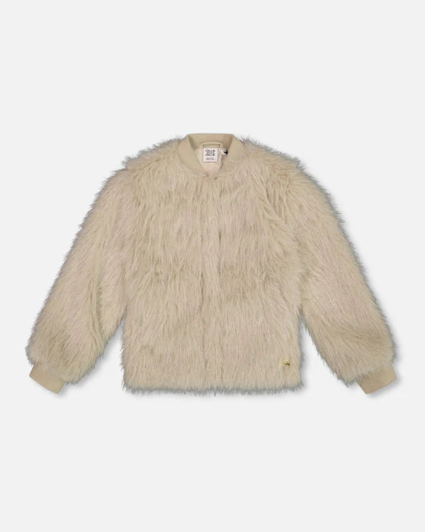 Short Faux Fur Coat - Oyster Gray