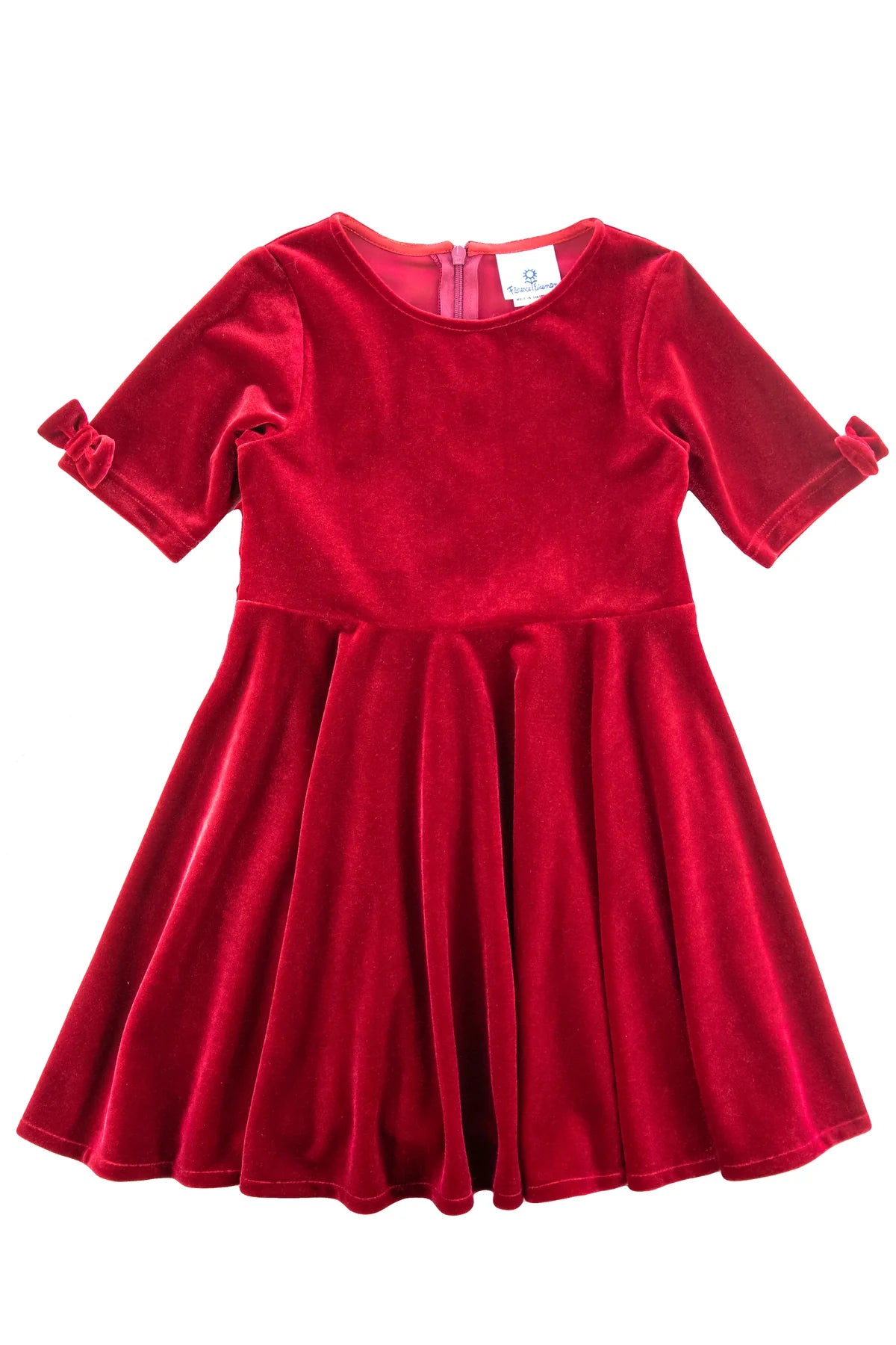 Florence Velvet Bow Sleeve Dress