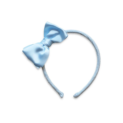 Evashouse Knit Satin Bow Headband