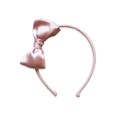 Evashouse Knit Satin Bow Headband