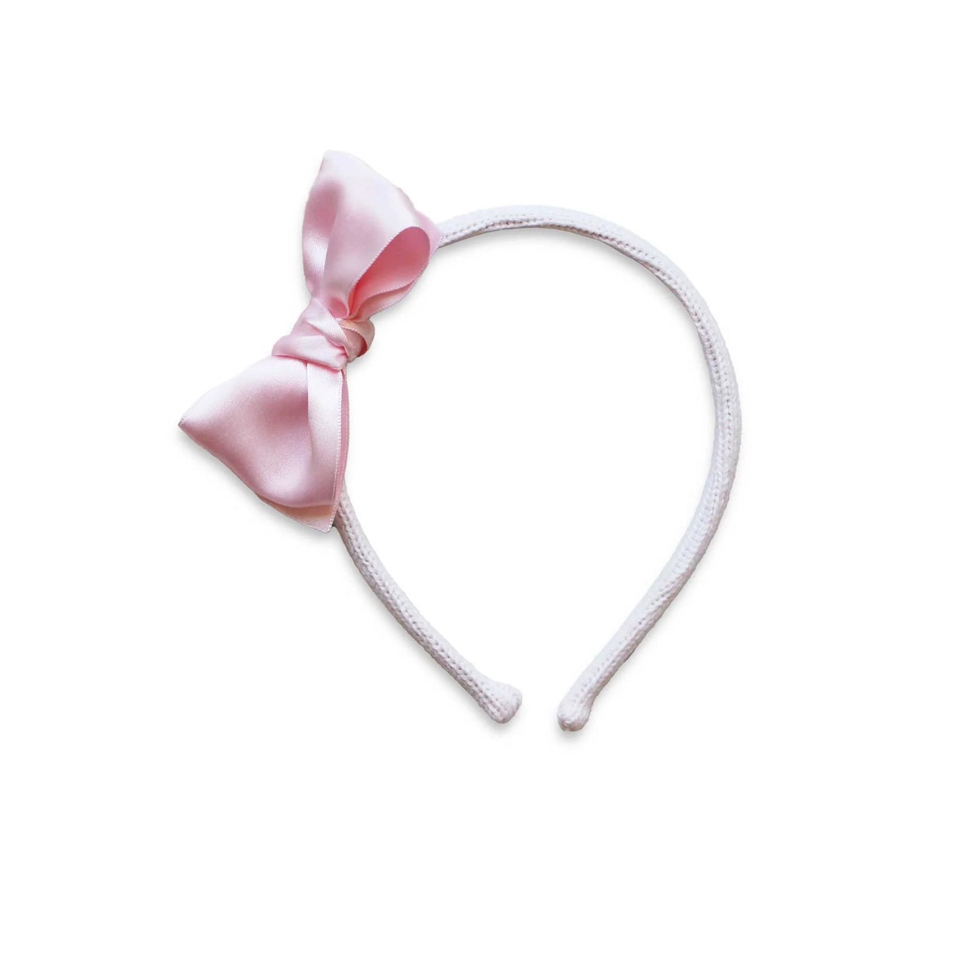 Evashouse Knit Satin Bow Headband