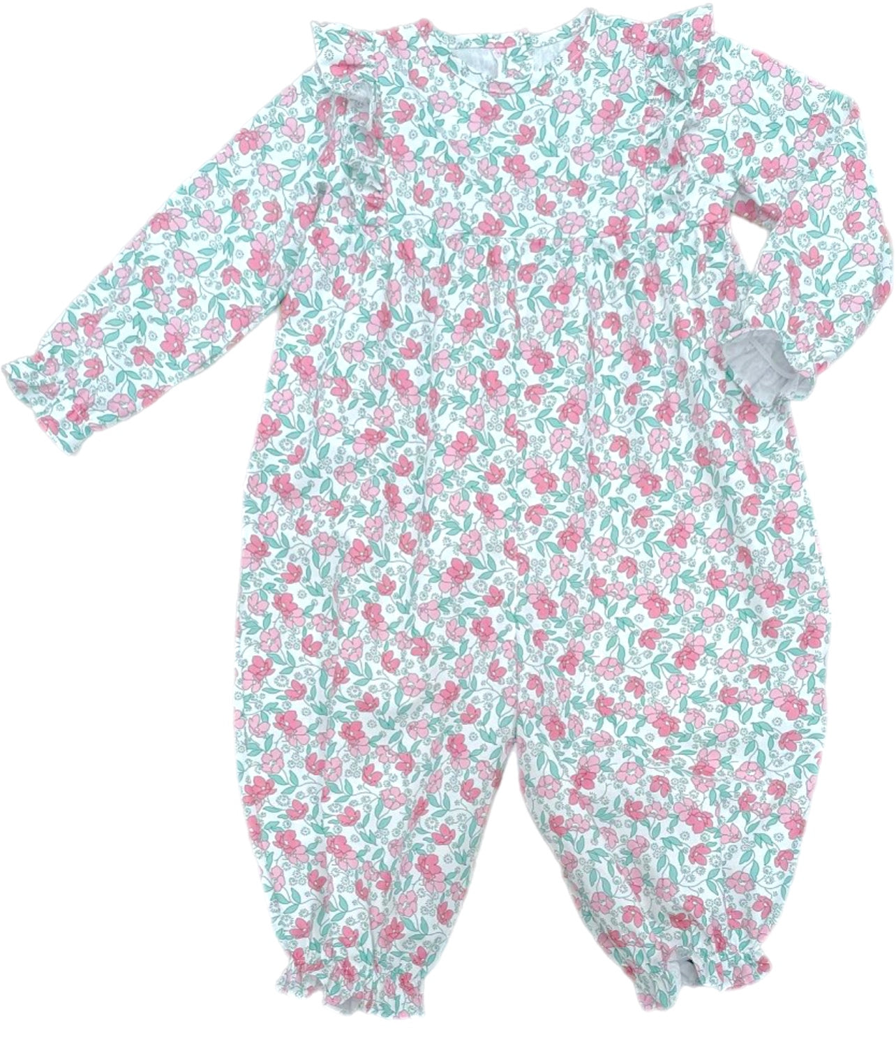 Harper Floral Green/Pink Long Bubble **PRE-SALE**