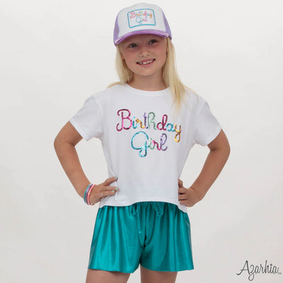 Sequin 'Birthday Girl' Boxy Tee