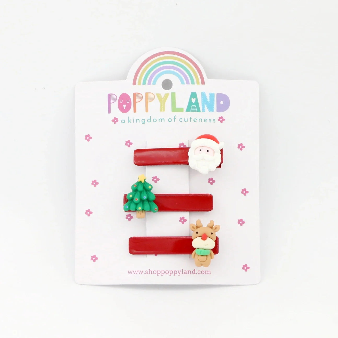 Poppyland Hair Clip Trio - North Pole