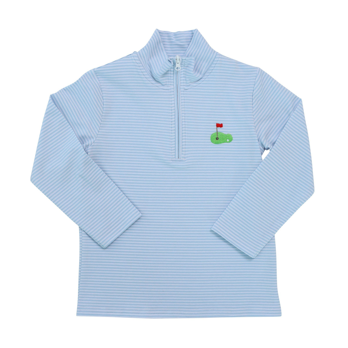 Blue Stripe Quarter Zip Pullover - Golf