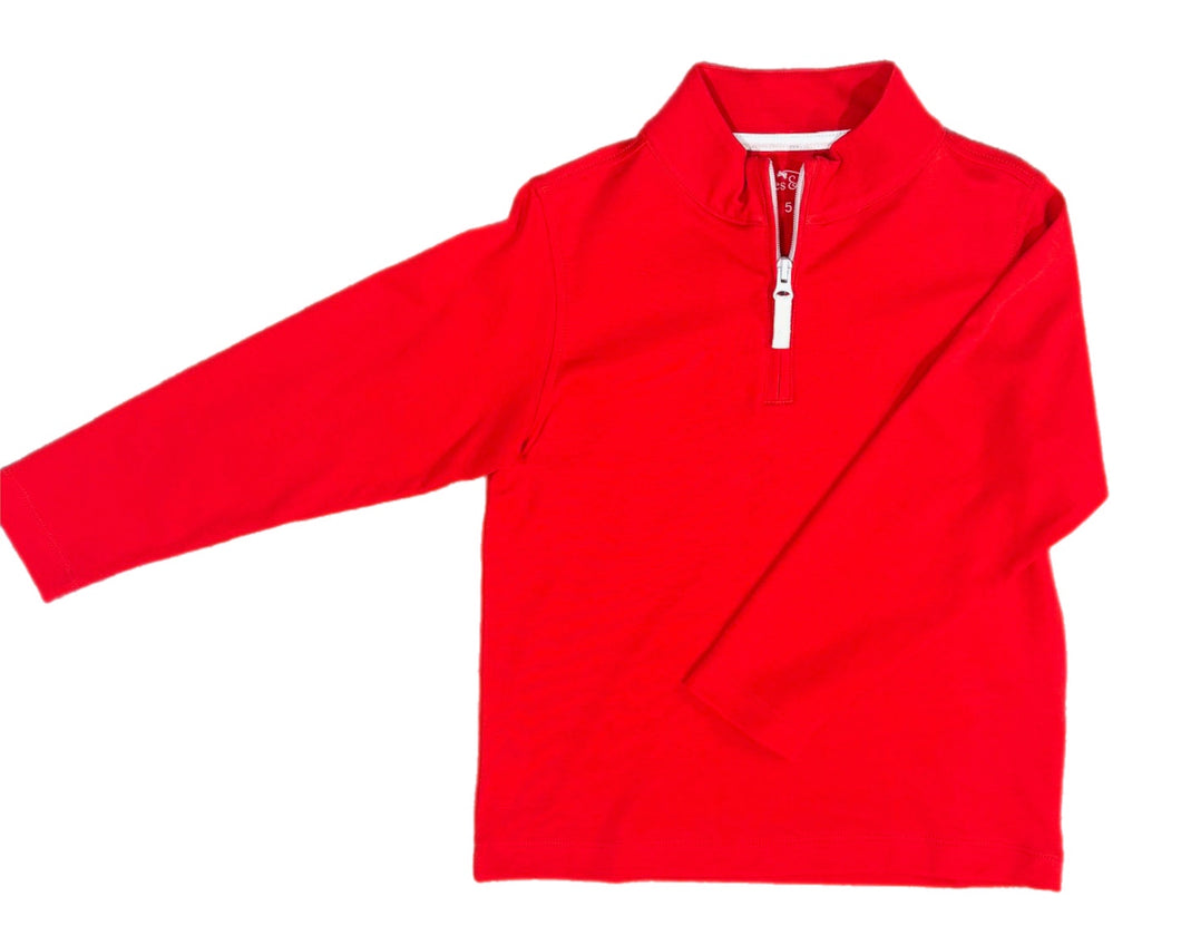 Samuel Zip Up - Red/ White