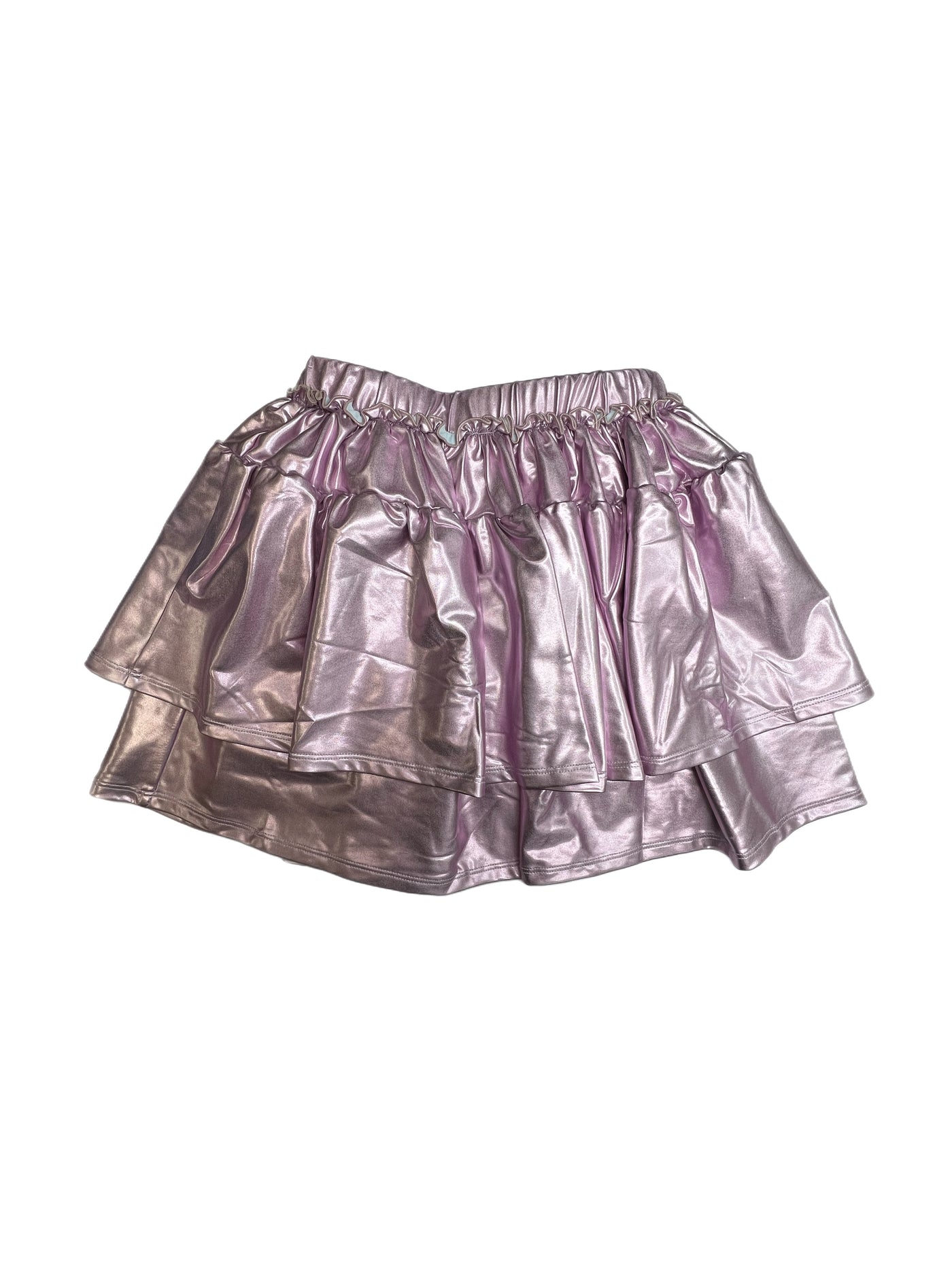 Lulu Bebe Lavender Ruffle Metallic Skirt