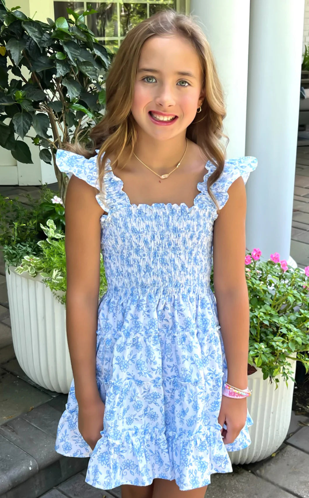 Charlotte Dress - Blue Floral