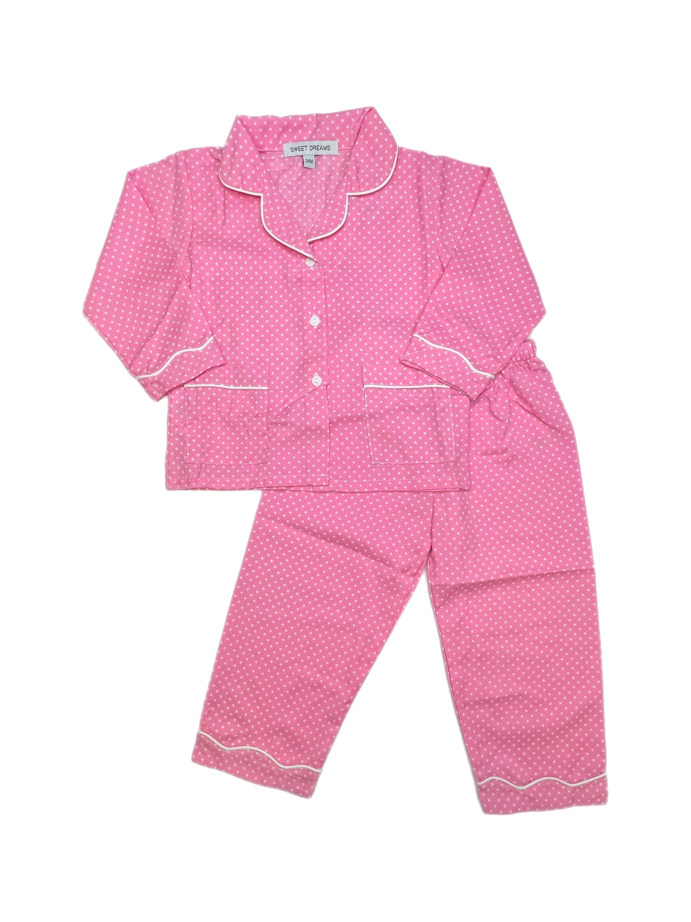 Sweet Dreams Pink Polka Dot PJ Set