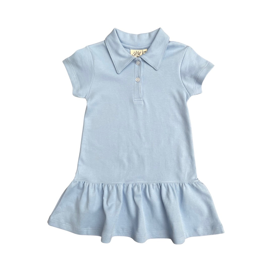 Lt. Blue S/S Polo Tennis Dress