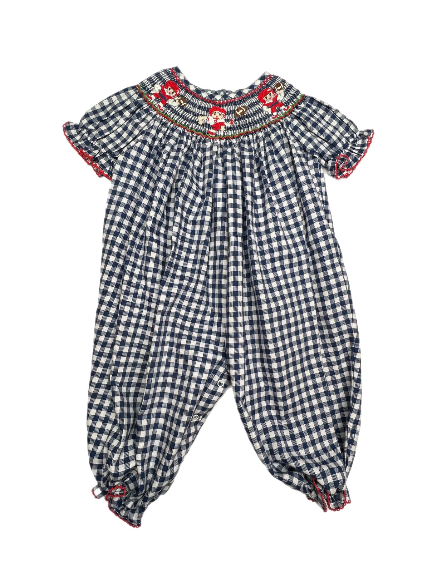 Delaney Girl Smock Football Long Bubble