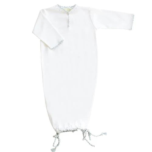 Pixie Lily Gown - Blue Crochet Trim