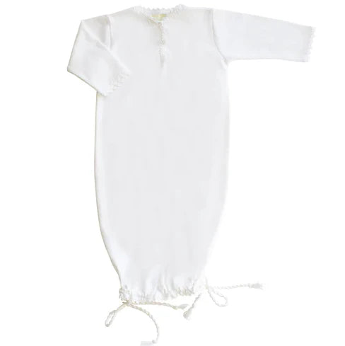 Pixie Lily Gown - White Crochet Trim
