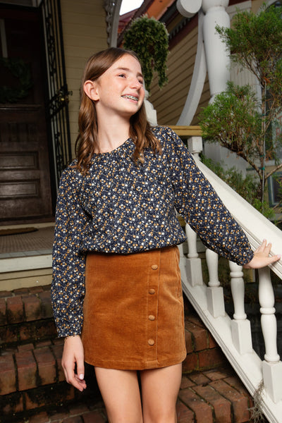 Wren Top - Midnight Floral