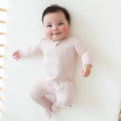 Kyte Zipper Footie - Blush