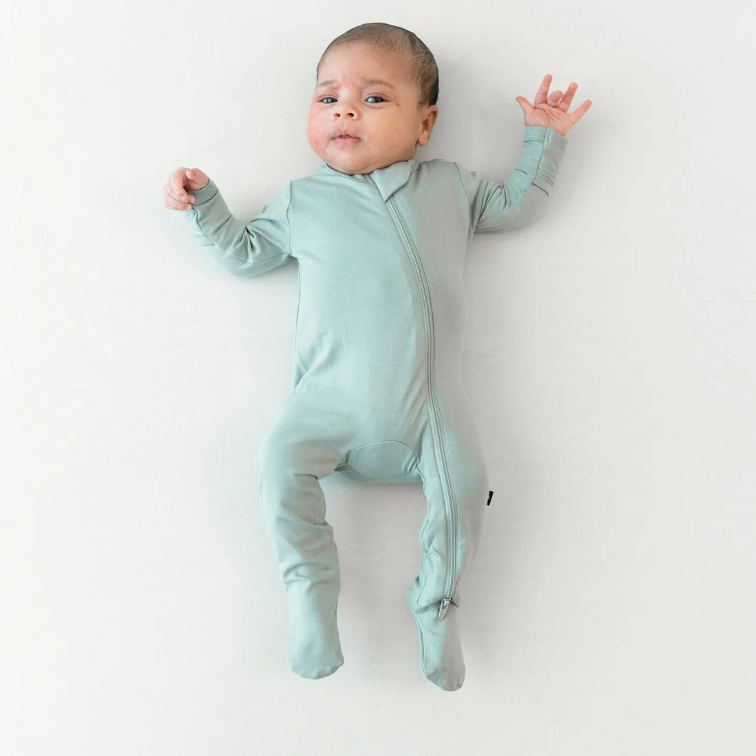 Kyte Zipper Footie - Sage