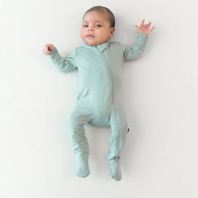 Kyte Zipper Footie - Sage