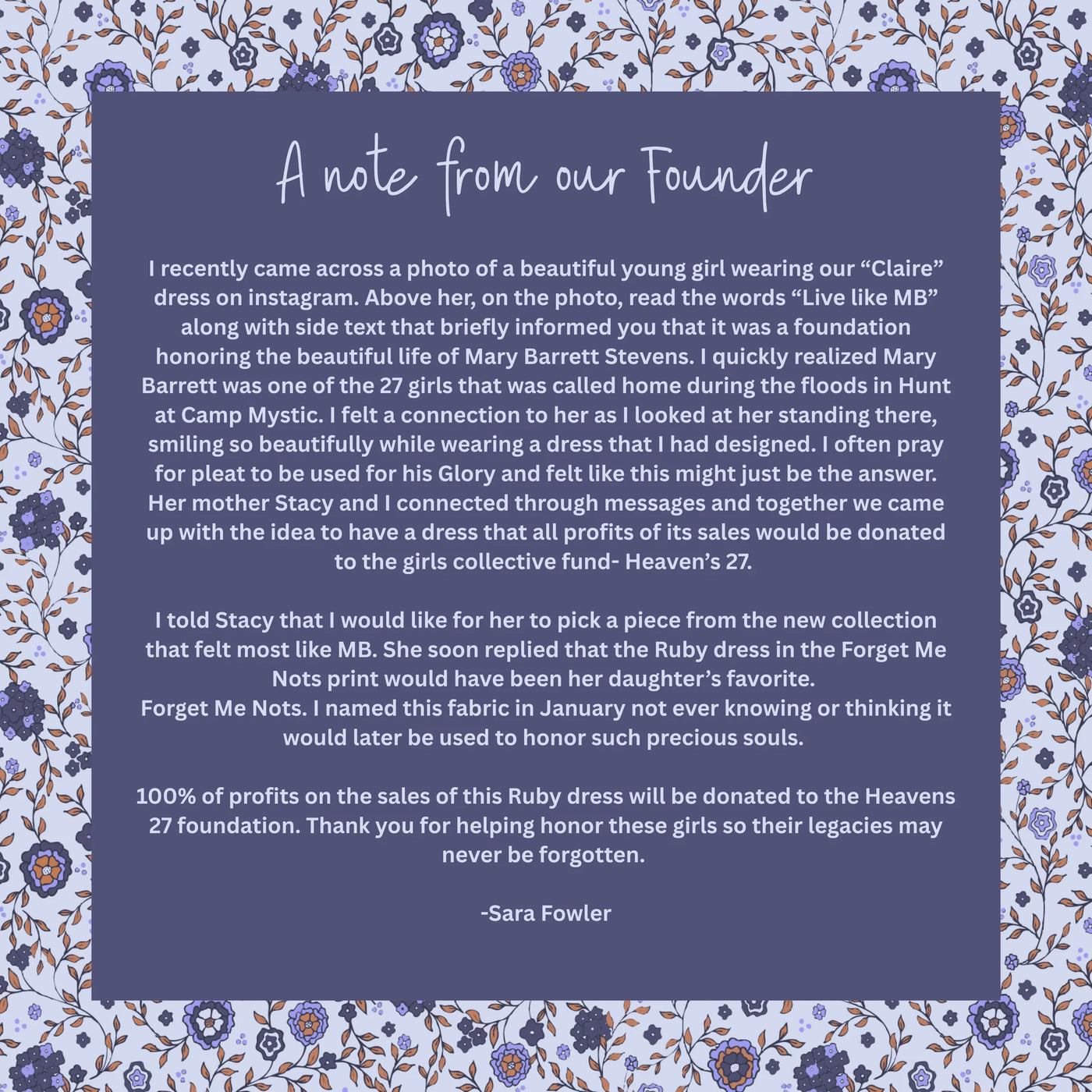 Ruby Dress - Forget Me Nots Blue