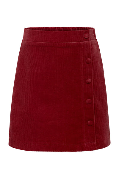 Reese Cord Skirt - Red