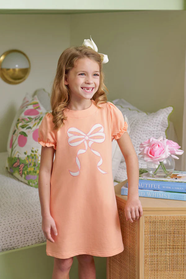 Eliza's Applique Dress - Seashore Sherbet/Pearl/Pink