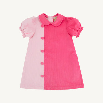 Blaire Button Dress - Palm Beach Pink/ Rose