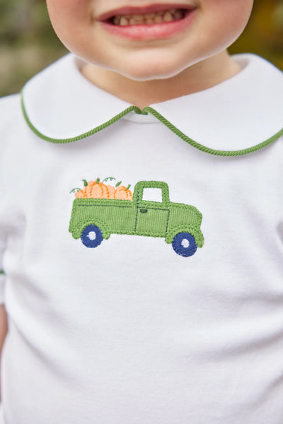 LE Applique Diaper Set Pumpkin Truck