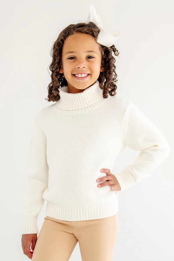 Townsend Turtleneck Sweater - Palmetto Pearl/Gold