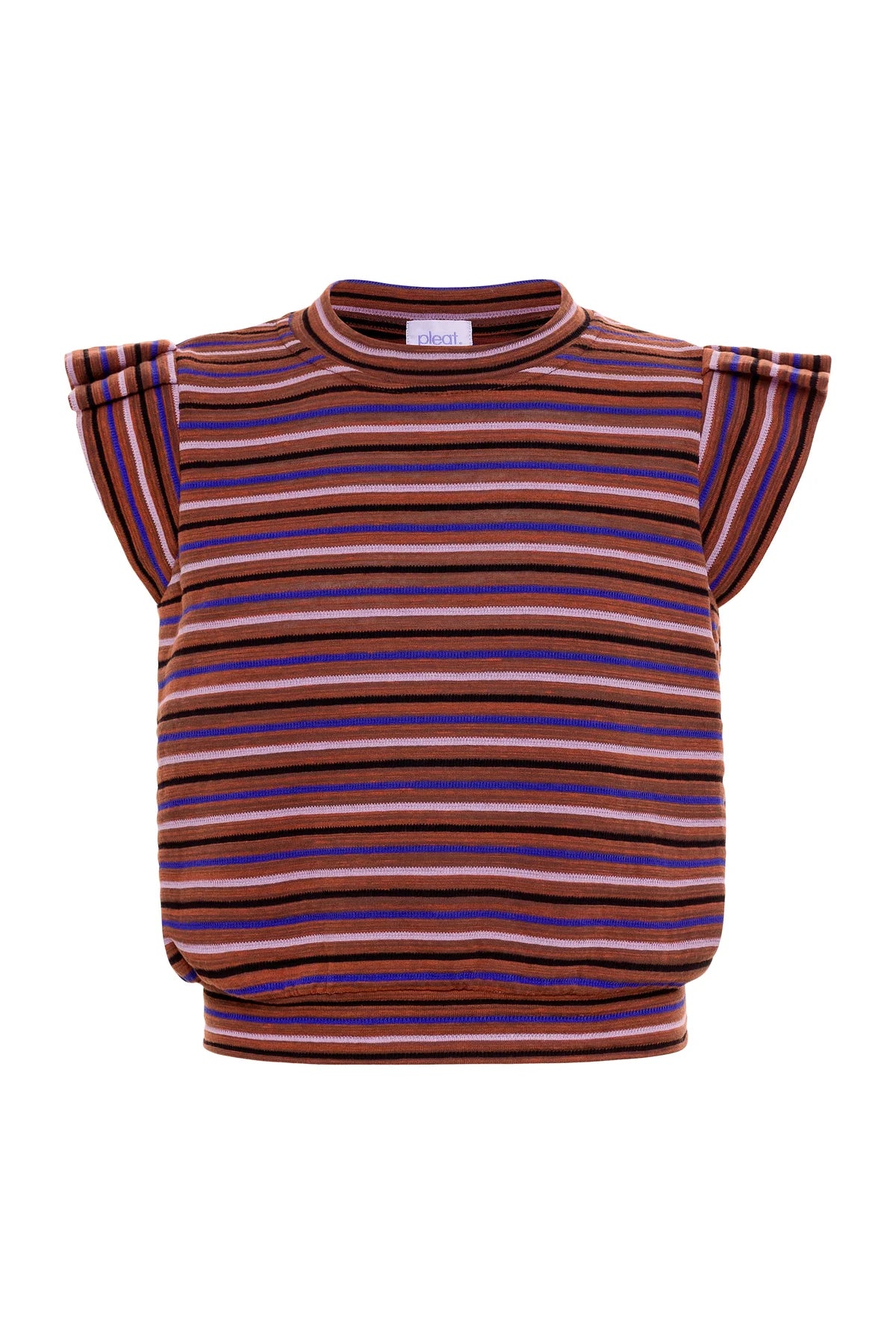 Olivia Stripe Top - Rust/Royal/Lavender