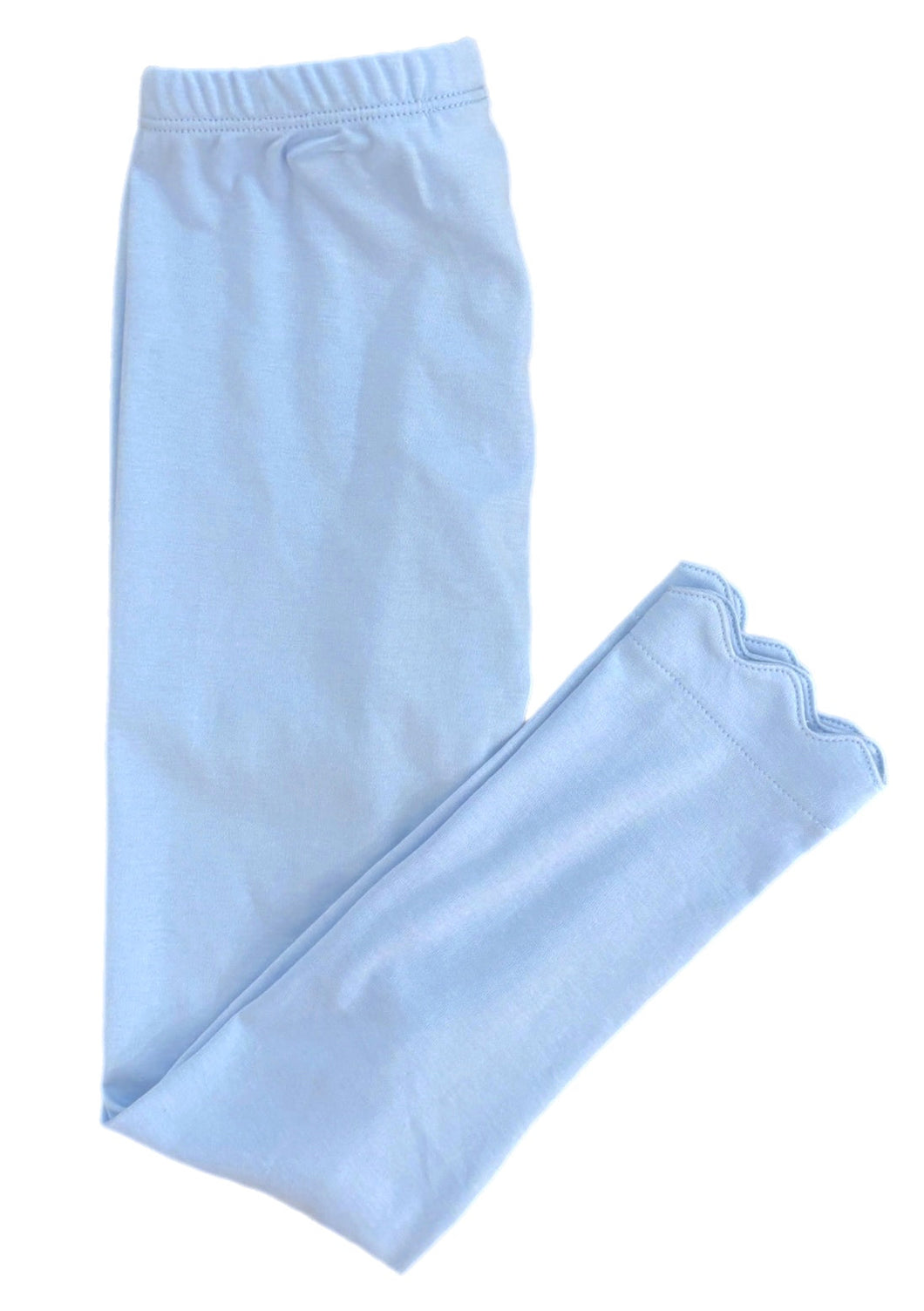 Basic Knit Leggings - Light Blue