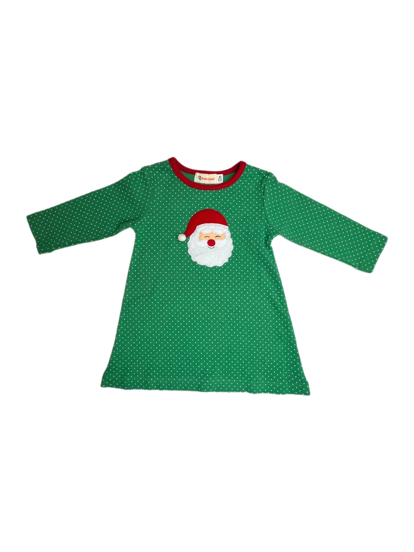 Luigi L/S Santa Head A Line Dress