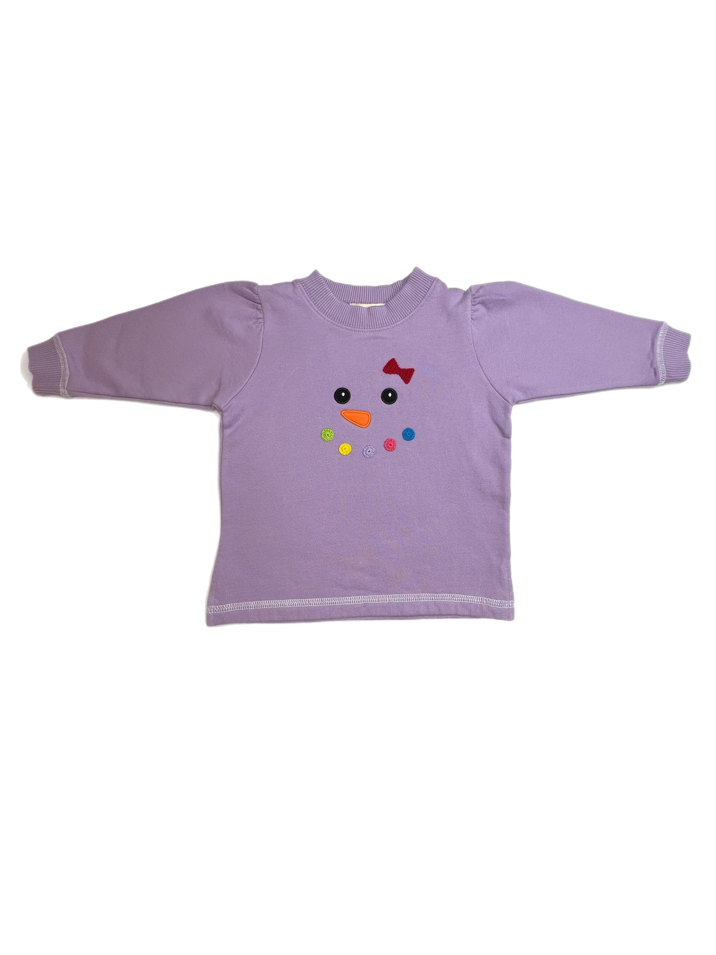 Luigi L/S Girl Snowman Face Sweatshirt