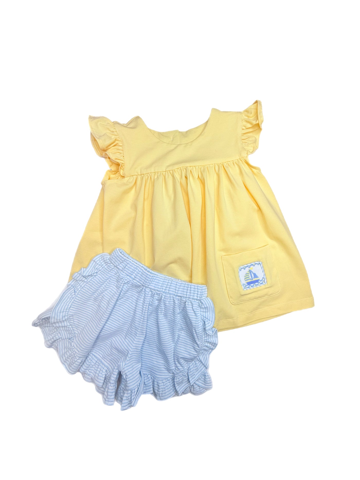 Delaney Girls Sailboat Short Set