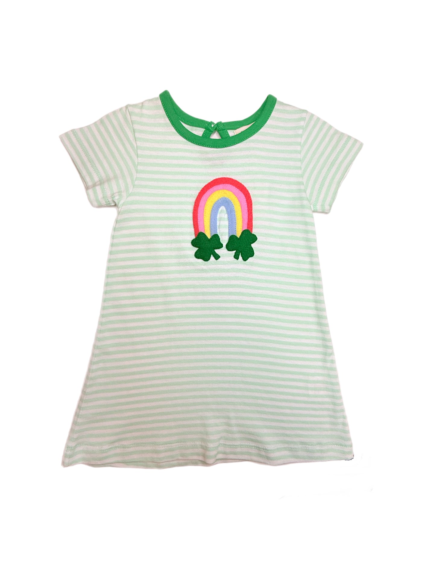 Luigi A-Line Stripe Rainbow Shamrock Dress