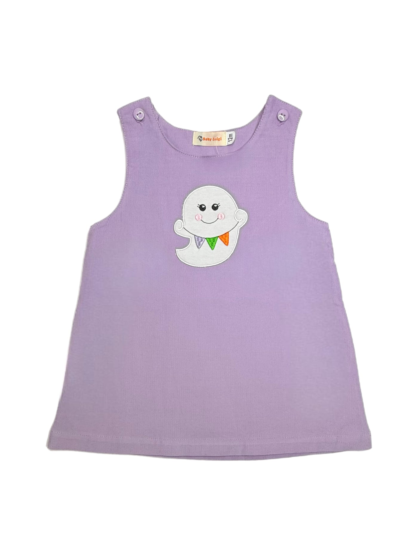 Corduroy Jumper Dress - Ghost w/ Banner