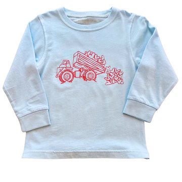 Mustard & Ketchup L/S Light Blue Valentines Truck Shirt